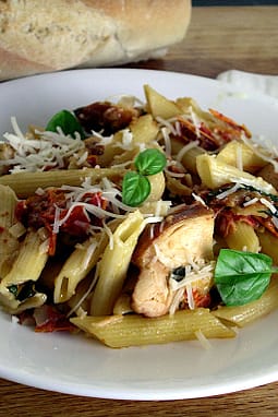 Penne with Smoked Chicken is fast and easy to make